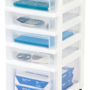 Mobile 5 Drawer Storage Organizer Cart