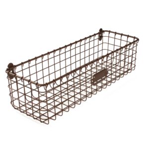 Wall Mounted Wire Storage Basket Organizer