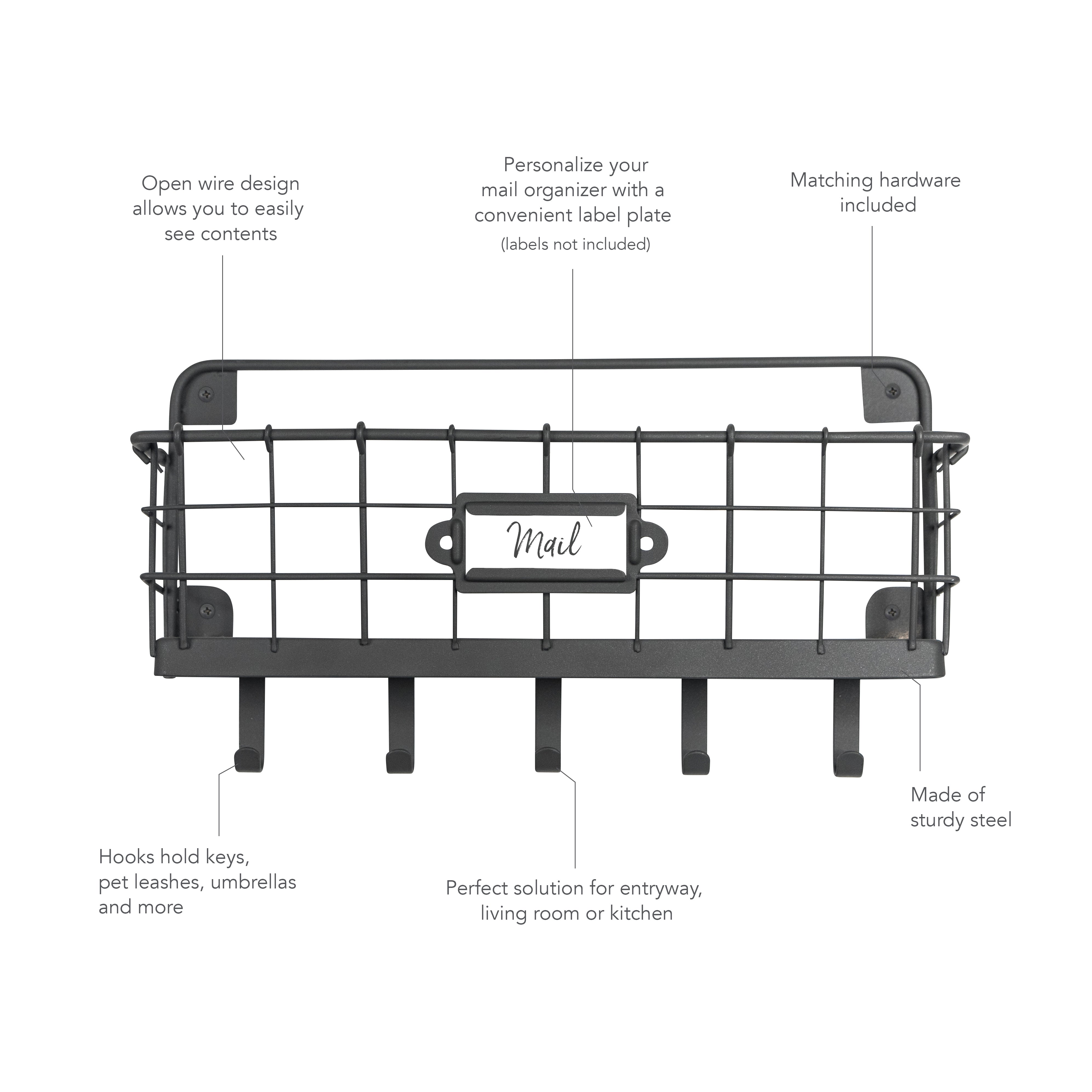 Space Saving Versatile Metal Home Storage Organizer - Image 3