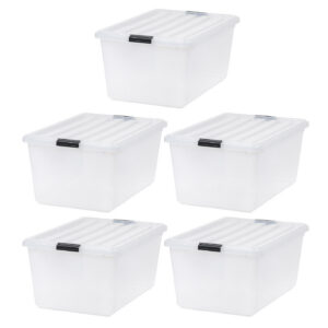 Clear Stackable Shoe Display Storage Box 68 Quart 5