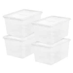 Clear Stackable Lidded Plastic Storage Container 58 Quart 4