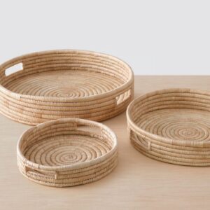 Refined Coastal Woven Serving Tray