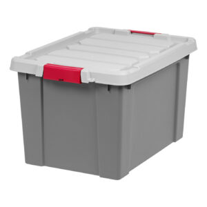Heavy Duty Stackable Lidded Plastic Storage Container 19 Gallon