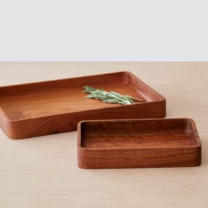 Refined Linear Woven Serving Tray
