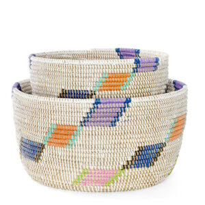 2-Piece Diagonal Diamond Nesting Baskets