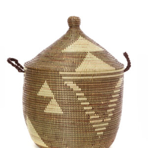 Brown and Cream Tribal Design Basket