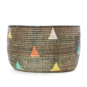Geometric Triangles Knitting Basket