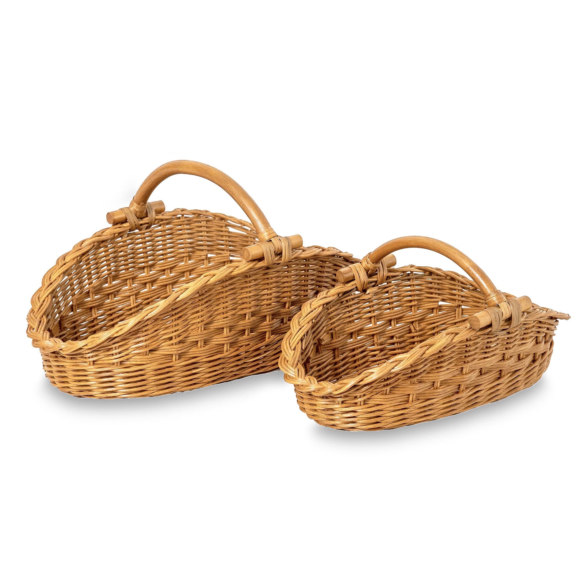 Wicker Gathering Basket with Practical Detail - Image 3